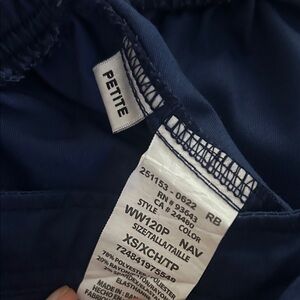 Navy Petite scrub Pants